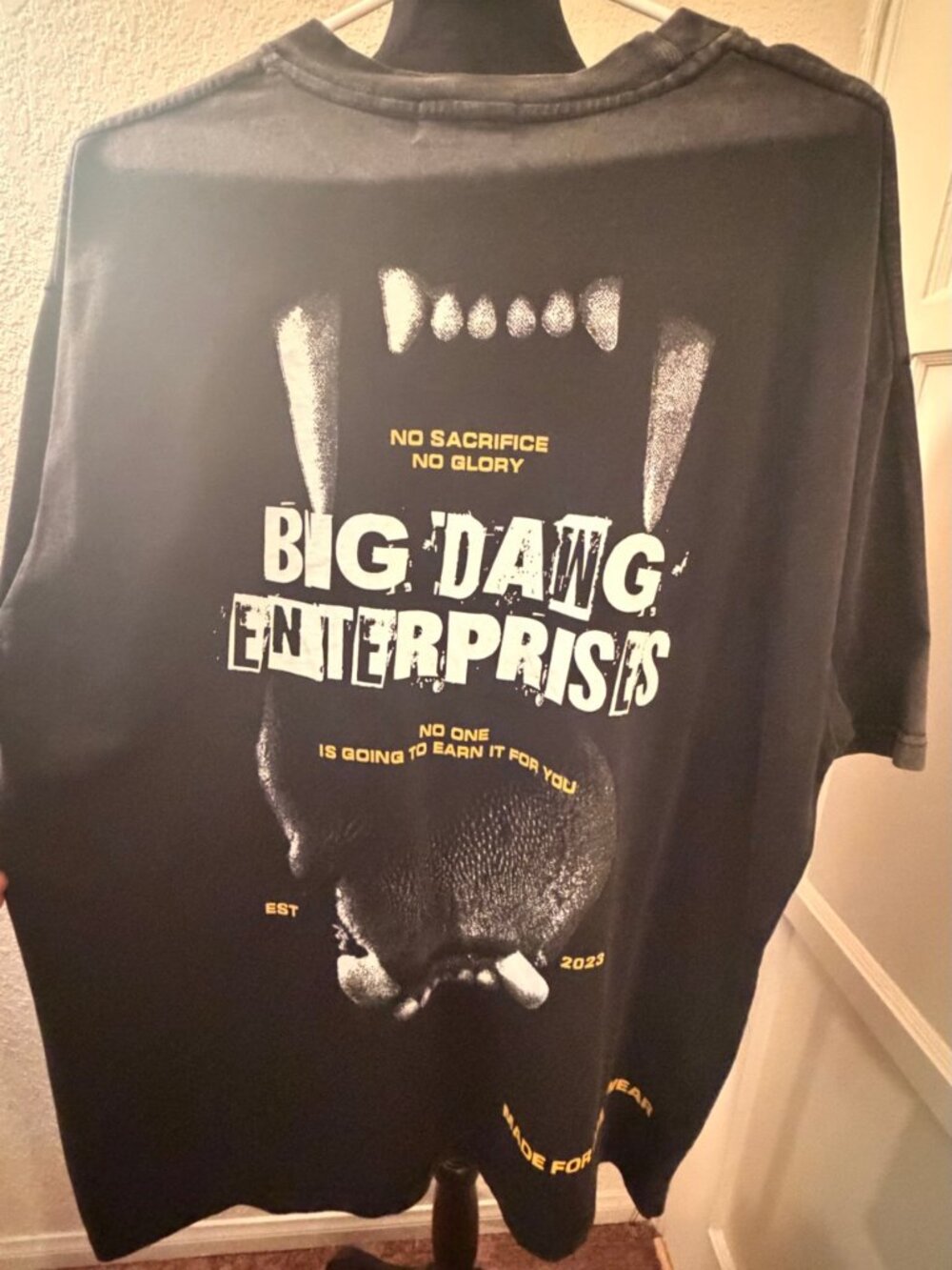 Big Dawg Enterprises BDE No Sacrifice No Glory Tee Black Men's M